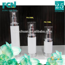 PP White luxury cosmetic packaging 15ml 30ml 50ml airless bottle